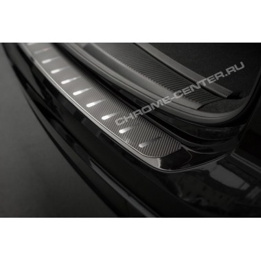 Накладка на задний бампер (carbon) Hyundai i30 II Combi (2012-) бренд – Alu-Frost (Польша) главное фото